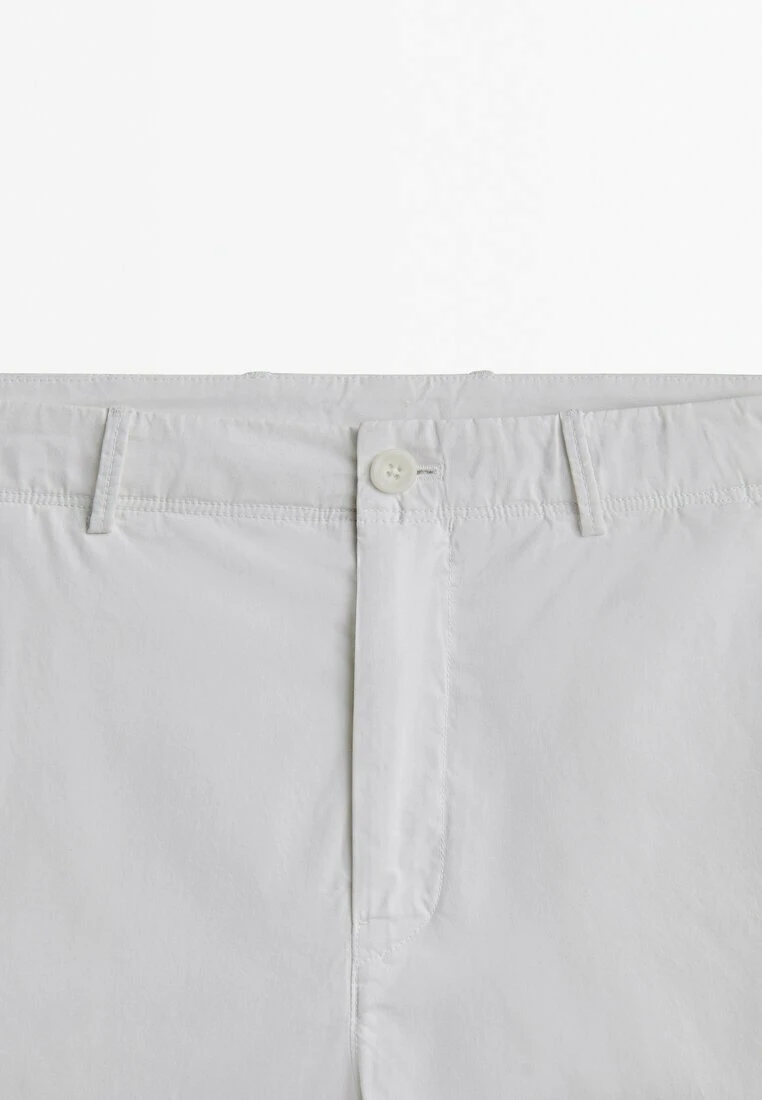 Massimo Dutti Micro-Twill Bermuda- Shorts - White 10 Massimo Dutti Micro-Twill Bermuda- Shorts - White - Image 8