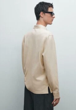 Massimo Dutti DISTRESSED-EFFECT POLO NECK - Long Sleeved Top - Beige -Massimo Dutti Shop 48e9dcfbe5ed403fb169d6808abe48c0