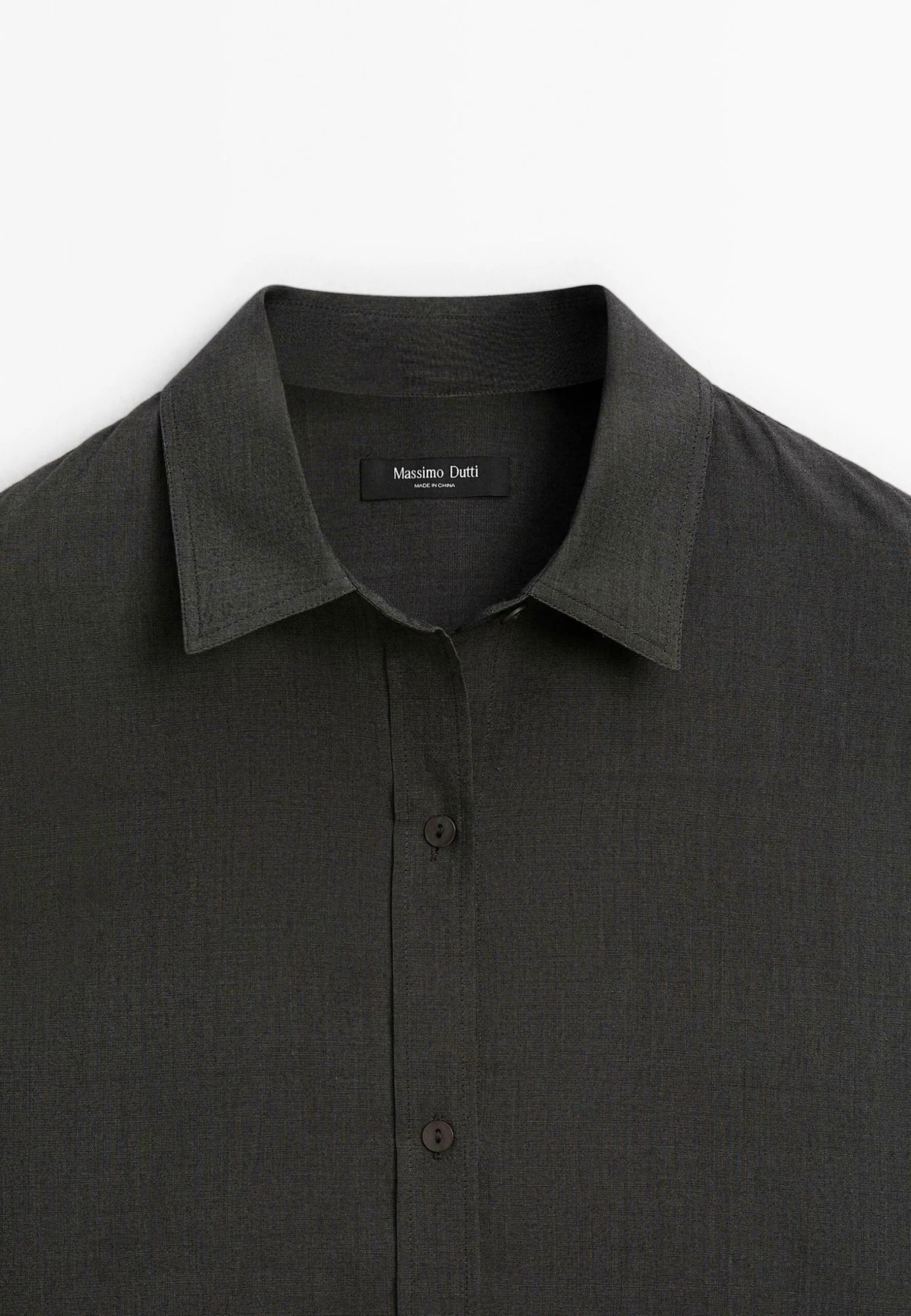 Massimo Dutti BLEND - Button-down Blouse - Dark Grey 10 Massimo Dutti BLEND - Button-down Blouse - Dark Grey - Image 8