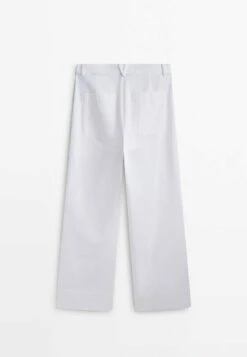 Massimo Dutti Blend Full Length Straight Fit - Trousers -Massimo Dutti Shop 4906ef808bbe4482b452e9628d87eac4