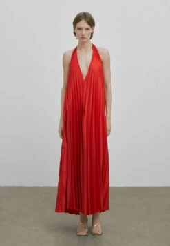 Massimo Dutti Studio-Pleated - Maxi Dress - Red
