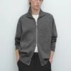 Massimo Dutti ZIP-UP - Cardigan - Grey -Massimo Dutti Shop 49280b205ae447ee808853f64284466d