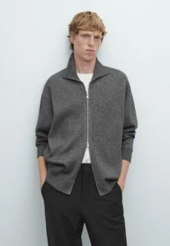 Massimo Dutti ZIP-UP - Cardigan - Grey