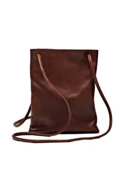 Massimo Dutti SHOULDER - Cross Body Bag - Dark Brown