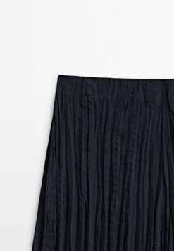 Massimo Dutti Midi- A-Line Skirt - Dark Blue -Massimo Dutti Shop 499ac6591309445b80f7456b5d3f6d48