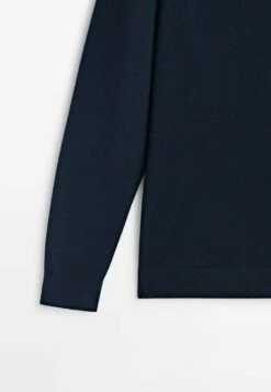 Massimo Dutti Crew Neck - Sweatshirt - Dark Blue -Massimo Dutti Shop 49ad2f81d06b4ad292fde77d2de1cd2a