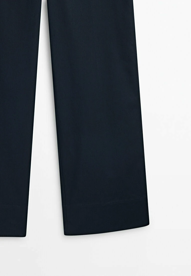 Massimo Dutti Blend Full Length Straight Fit- Trousers - Dark Blue 6 Massimo Dutti Blend Full Length Straight Fit- Trousers - Dark Blue - Image 4