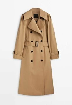 Massimo Dutti Voluminous With Belt - Trenchcoat - Camel -Massimo Dutti Shop 49f10c810b0f422298fddffff49787a7