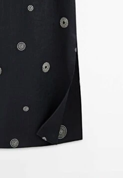 Massimo Dutti Halter With Contrast Embroidery - Day Dress - Black -Massimo Dutti Shop 4a2052cc5a224b7c88880983e9978b54