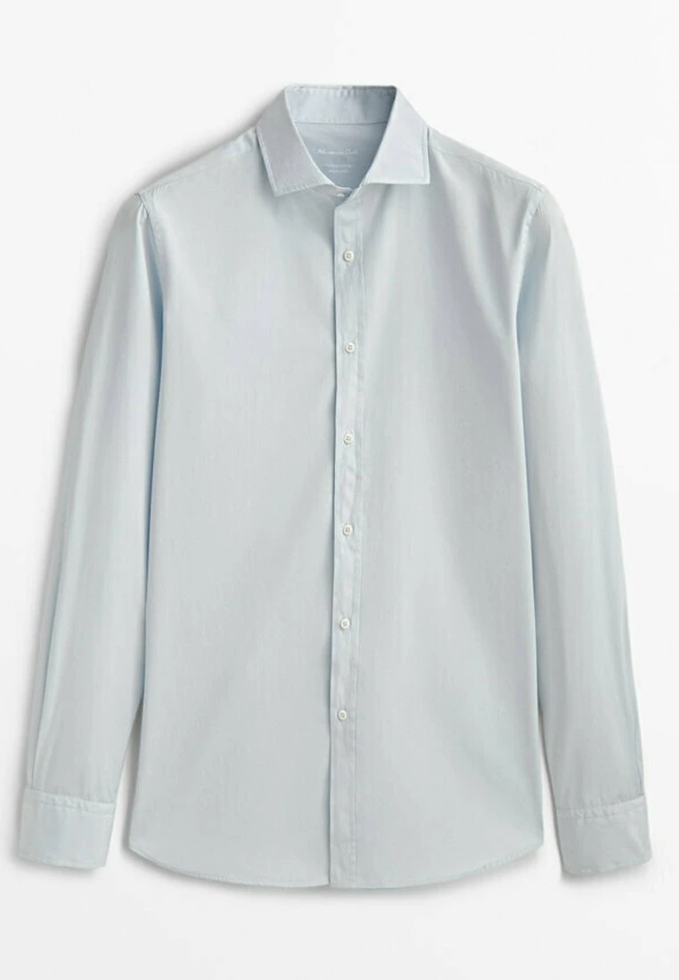 Massimo Dutti Slim Fit - Shirt - Blue/Grey 11 Massimo Dutti Slim Fit - Shirt - Blue/Grey - Image 9