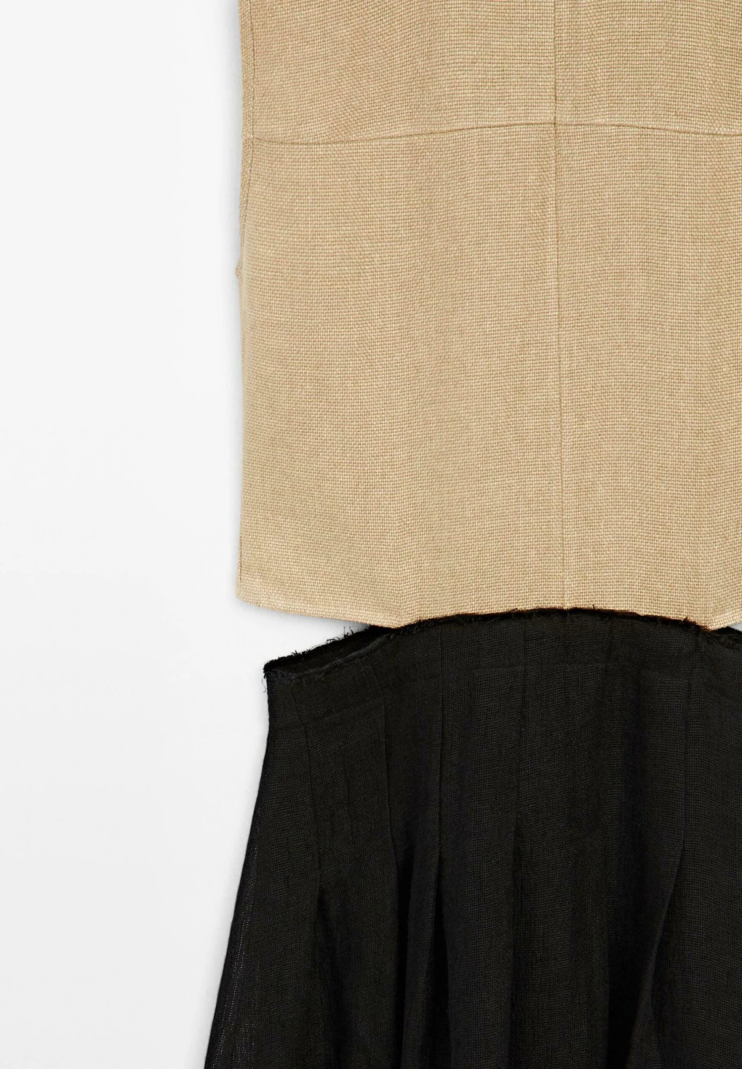 Massimo Dutti CONTRAST LONG WITH SIDE SLITS - Maxi Dress - Black 10 Massimo Dutti CONTRAST LONG WITH SIDE SLITS - Maxi Dress - Black - Image 8