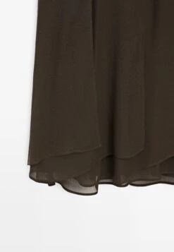 Massimo Dutti A-line Skirt - Dark Brown -Massimo Dutti Shop 4ababda3d54d4067a1f53e9181ca78ea