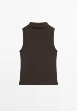 Massimo Dutti FITTED FUNNEL NECK - Top - Dark Brown 20 Massimo Dutti FITTED FUNNEL NECK - Top - Dark Brown -Massimo Dutti Shop 4ac0791bd50840a388ed74fb7d89ff17
