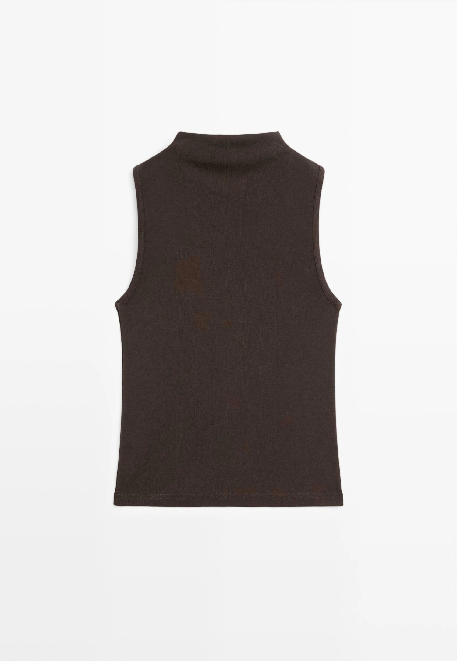 Massimo Dutti FITTED FUNNEL NECK - Top - Dark Brown 10 Massimo Dutti FITTED FUNNEL NECK - Top - Dark Brown - Image 8