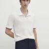 Massimo Dutti Contrast Short Sleeve- Polo Shirt - White -Massimo Dutti Shop 4ac6cd3d465942de8206a80df79ebd90