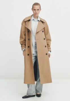 Massimo Dutti Voluminous With Belt - Trenchcoat - Camel