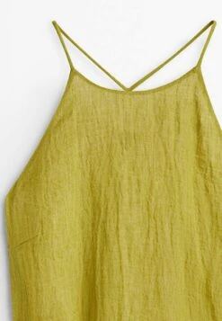 Massimo Dutti Waffle-Texture Halter- Day Dress - Green -Massimo Dutti Shop 4afb25f530c845548171f40324d3a6d6