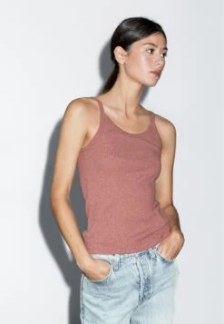 Massimo Dutti STRAPPY - Top - Pink