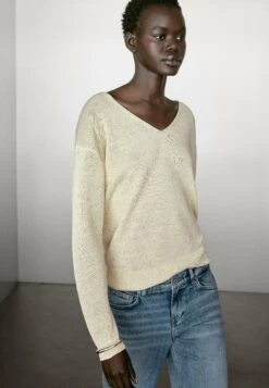 Massimo Dutti RELAXED FIT WITH LONG SLEEVE - Jumper - Mustard Yellow