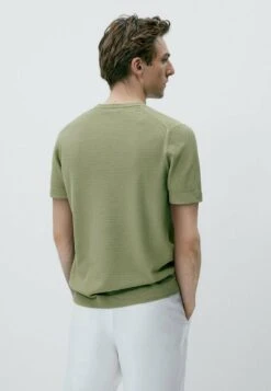 Massimo Dutti With Contrast Nautical - Basic T-Shirt - Khaki -Massimo Dutti Shop 4b676b472dd7495fbf79bdcd441d0591