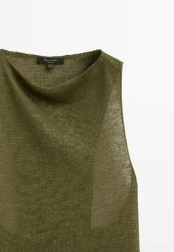 Massimo Dutti With Crossover Back- Top - Khaki -Massimo Dutti Shop 4b7a70f41fa1443b92928e53551d0161