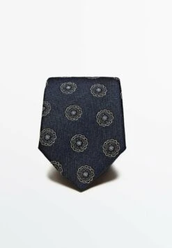 Massimo Dutti With A Floral Motif - Tie - Dark Blue -Massimo Dutti Shop 4b963e204158444abd4dd1ecd96f0d45