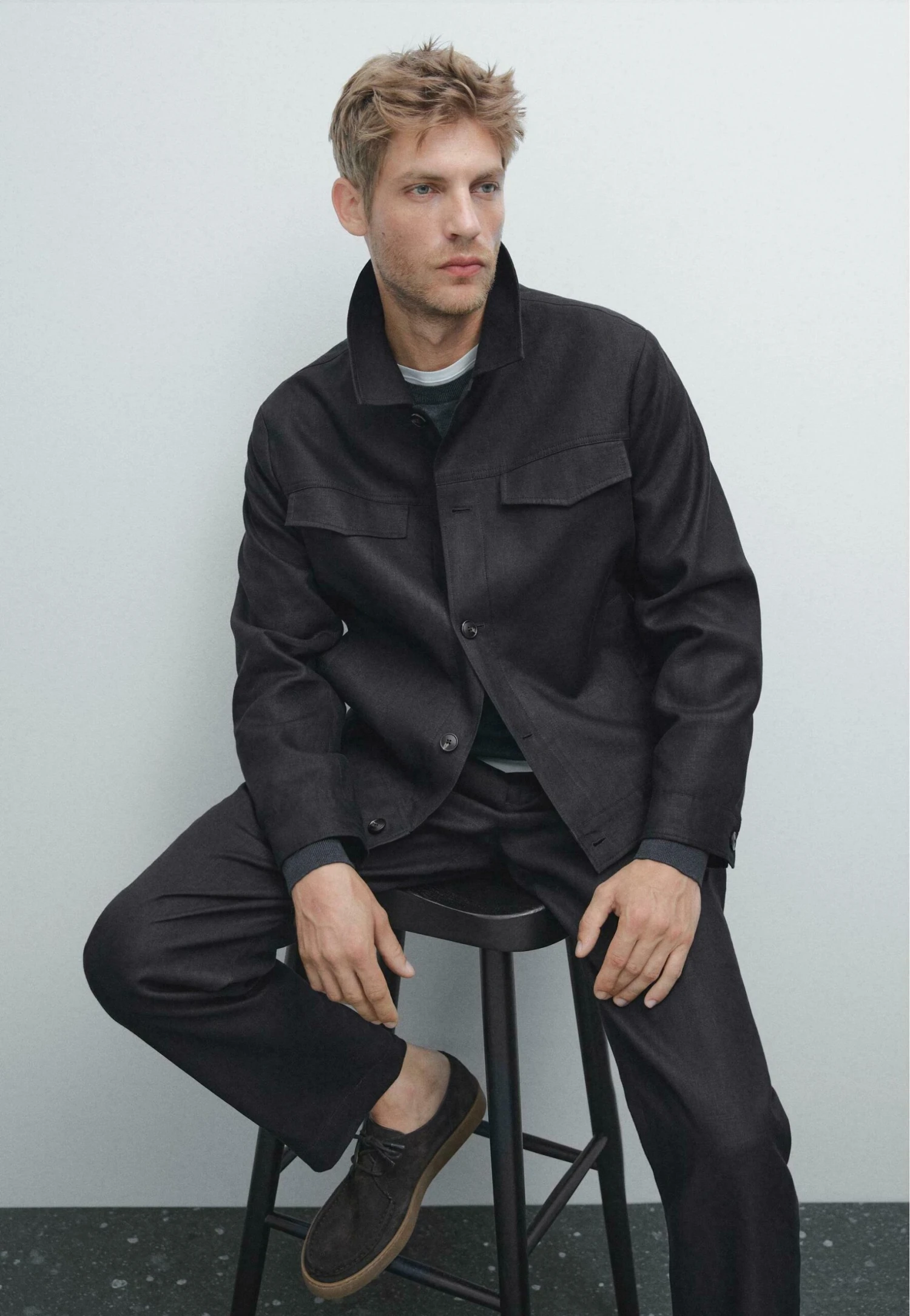 Massimo Dutti TOTAL LOOK WITH FLAP POCKETS - Summer Jacket - Dark Blue 7 Massimo Dutti TOTAL LOOK WITH FLAP POCKETS - Summer Jacket - Dark Blue - Image 5