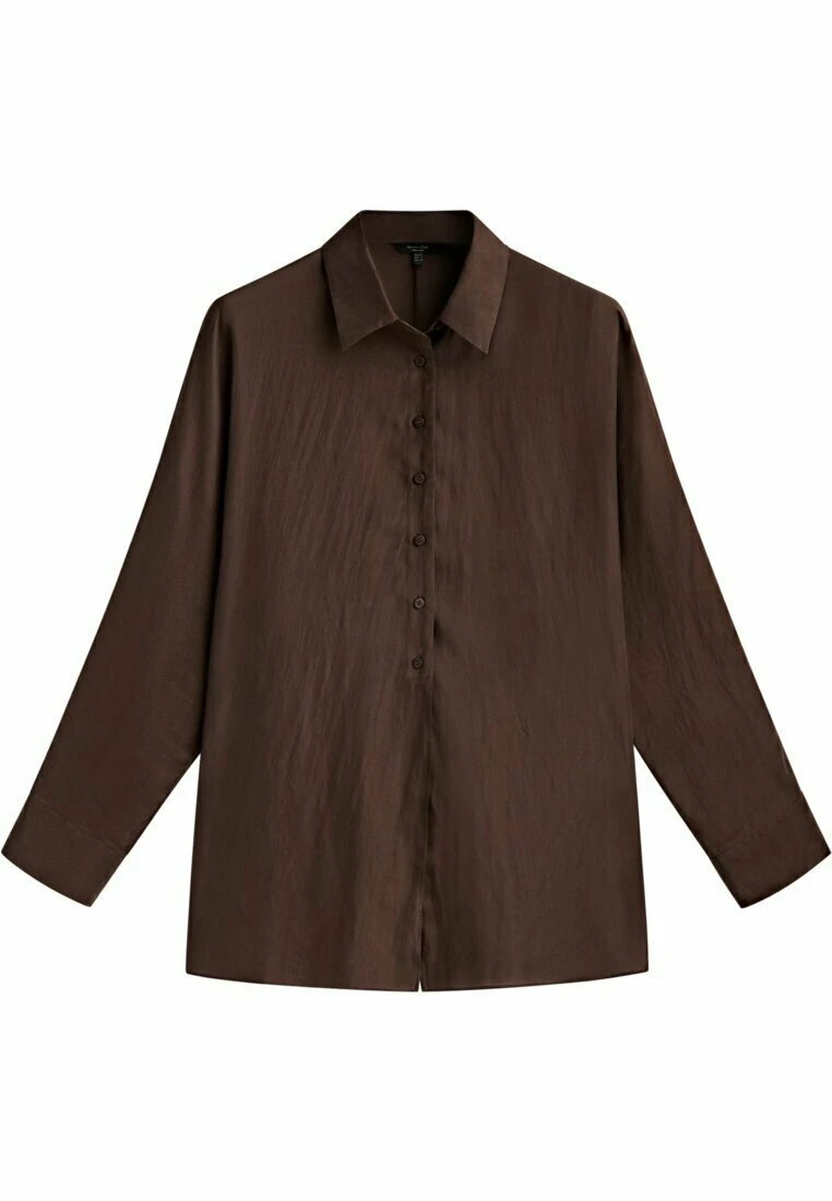 Massimo Dutti Habotai- Button-Down Blouse - Mottled Brown 8 Massimo Dutti Habotai- Button-Down Blouse - Mottled Brown - Image 6