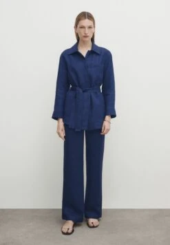 Massimo Dutti Effect Co-Ordinated- Short Coat - Blue Denim