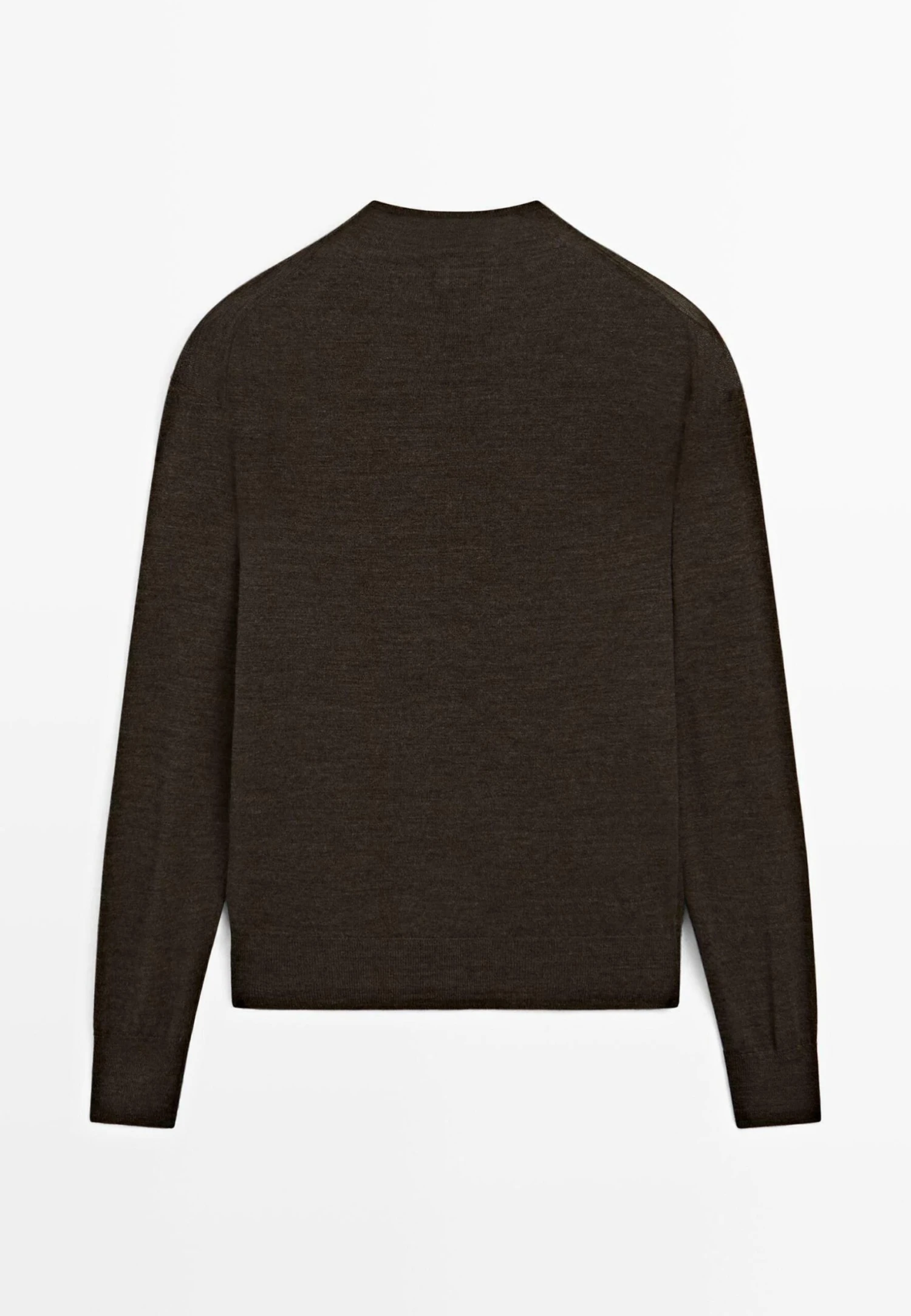 Massimo Dutti MOCK TURTLENECK WITH COVERED BUTTONS - Cardigan - Dark Brown 9 Massimo Dutti MOCK TURTLENECK WITH COVERED BUTTONS - Cardigan - Dark Brown - Image 7