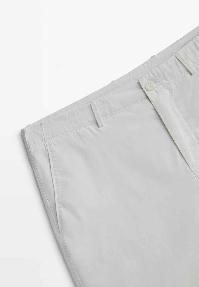 Massimo Dutti Micro-Twill Bermuda- Shorts - White 11 Massimo Dutti Micro-Twill Bermuda- Shorts - White - Image 9