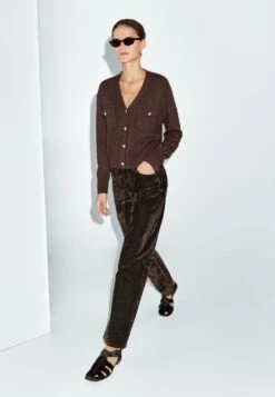 Massimo Dutti Straight Leg Jeans - Mottled Dark Brown -Massimo Dutti Shop 4cdfa12e1d5b4598bb707bb6c748b84a
