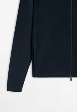 Massimo Dutti Milano With A Mock Neck And Zip - Cardigan - Dark Blue -Massimo Dutti Shop 4ce1c74282fe46648917384b983fc533