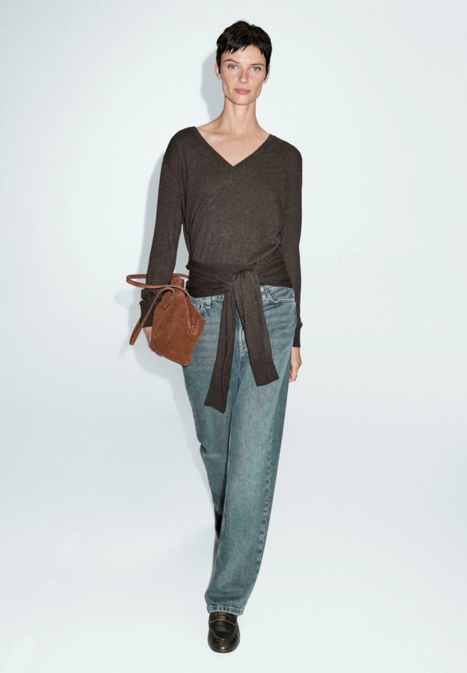 Massimo Dutti WITH MULTIWAY SLEEVES - Jumper - Dark Brown 4 Massimo Dutti WITH MULTIWAY SLEEVES - Jumper - Dark Brown - Image 2