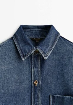 Massimo Dutti Mid Wash With Pocket - Denim Jacket - Stone Blue Denim -Massimo Dutti Shop 4cf085f1fafd495f8fafd6d11d042e20