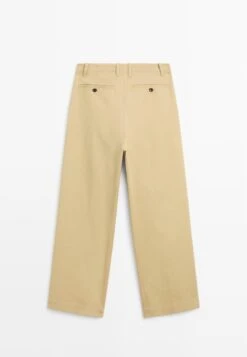 Massimo Dutti WIDE-LEG WITH DARTED DETAIL - Trousers - Camel -Massimo Dutti Shop 4d18ff18b1734be481f73af44c7f251f