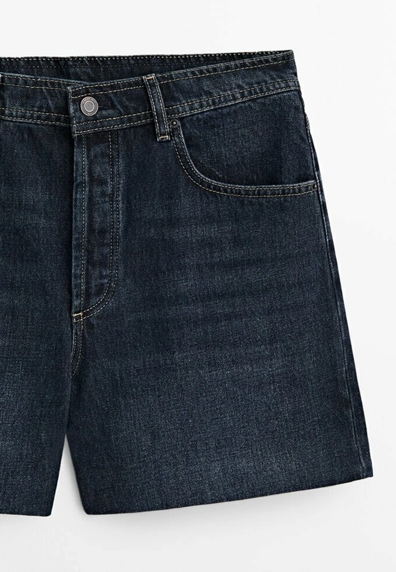 Massimo Dutti With Pocket - Denim Shorts - Dark Blue 9 Massimo Dutti With Pocket - Denim Shorts - Dark Blue - Image 7