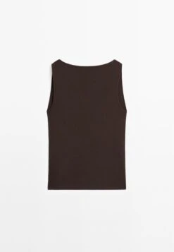 Massimo Dutti DRAPED NECKLINE - Top - Dark Brown -Massimo Dutti Shop 4d5abc40027f4f5b8626c7f0e2afb1f1
