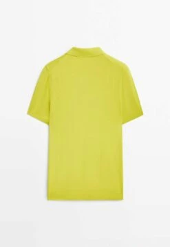 Massimo Dutti Short Sleeve- Polo Shirt - Neon Yellow -Massimo Dutti Shop 4d6d64ac631d4a31bf71a659a87e57ed
