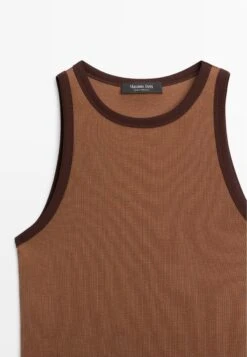 Massimo Dutti HALTER NECK WITH CONTRAST DETAIL - Top - Brown 19 Massimo Dutti HALTER NECK WITH CONTRAST DETAIL - Top - Brown -Massimo Dutti Shop 4d72b4189ec04078a74e8751581f96f9