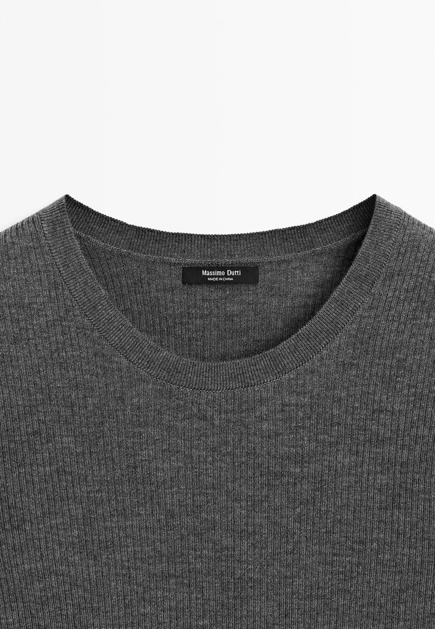 Massimo Dutti RIBBED CREW NECK - Jumper - Dark Grey 12 Massimo Dutti RIBBED CREW NECK - Jumper - Dark Grey - Image 10