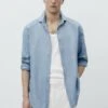 Massimo Dutti Chambray - Shirt - Light Blue -Massimo Dutti Shop 4dda240b9d434681a2bb9058f95b2229