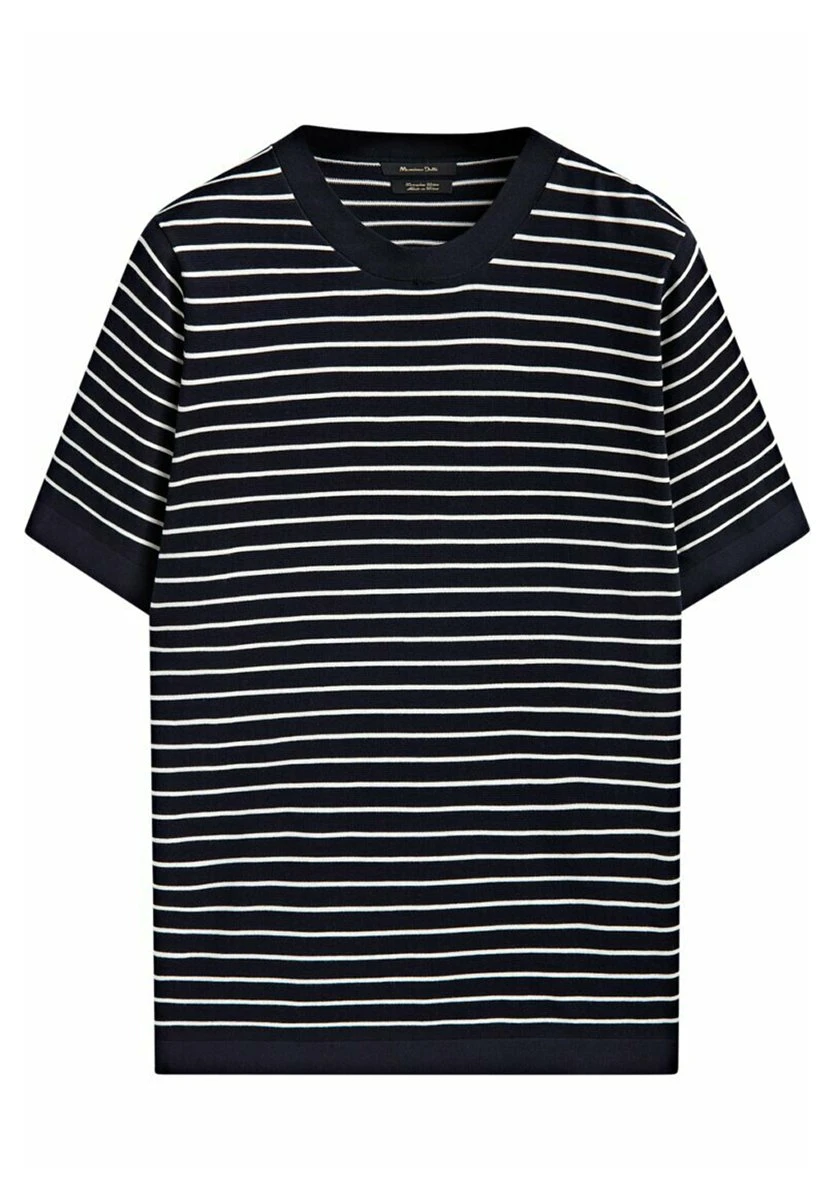 Massimo Dutti Striped Milano - Print T-Shirt - Dark Blue Denim 7 Massimo Dutti Striped Milano - Print T-Shirt - Dark Blue Denim - Image 5