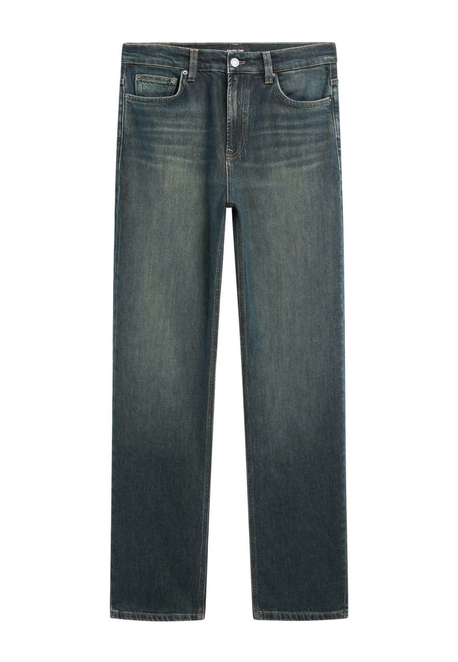 Massimo Dutti HIGH-WAIST - Straight Leg Jeans - Blue Denim 8 Massimo Dutti HIGH-WAIST - Straight Leg Jeans - Blue Denim - Image 6