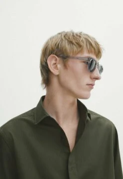 Massimo Dutti Barré Extra-Fine- Shirt - Green -Massimo Dutti Shop 4f08977639c0434eb03a8e17e9f18d93