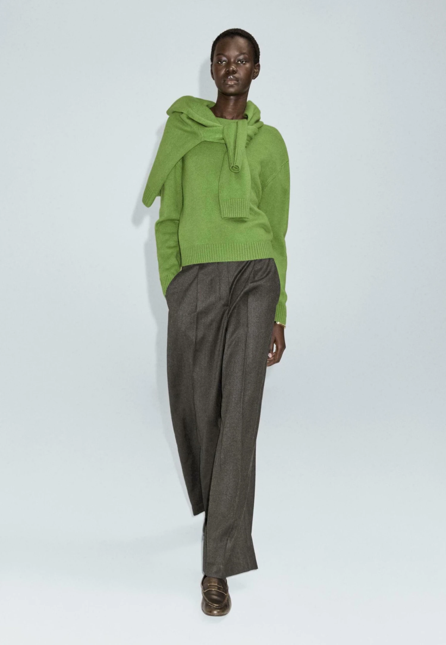 Massimo Dutti RIBBED CREW NECK - Jumper - Neon Green 4 Massimo Dutti RIBBED CREW NECK - Jumper - Neon Green - Image 2