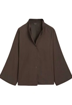 Massimo Dutti Button-down Blouse - Dark Brown 17 Massimo Dutti Button-down Blouse - Dark Brown -Massimo Dutti Shop 4f1aec57ab30420d9a4b4b17f87d0897