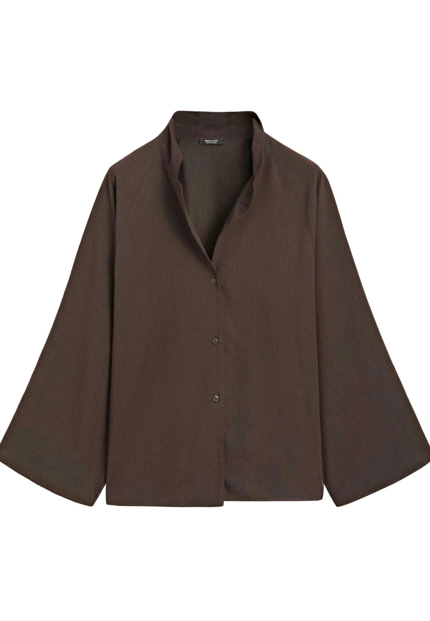 Massimo Dutti Button-down Blouse - Dark Brown 8 Massimo Dutti Button-down Blouse - Dark Brown - Image 6