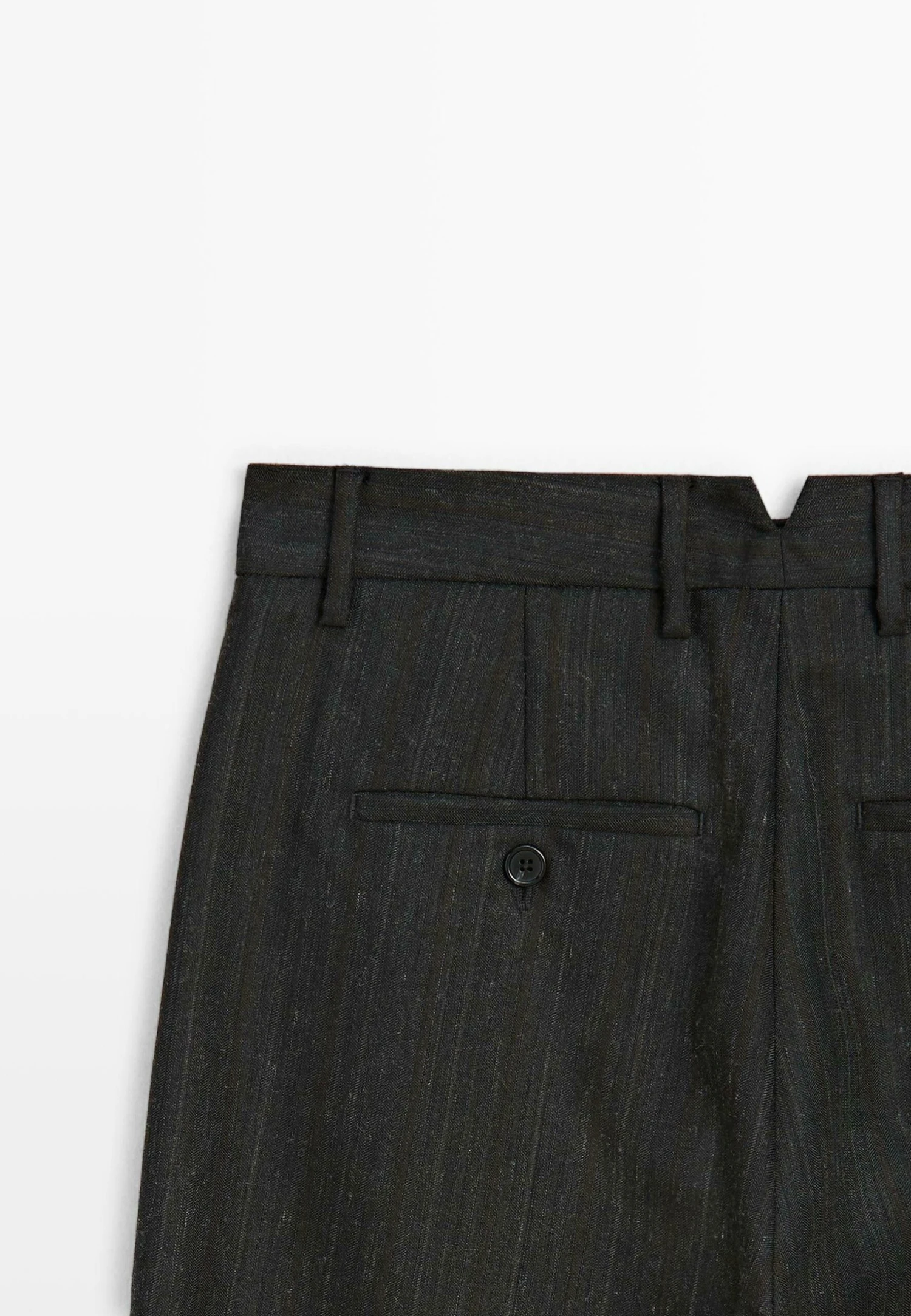 Massimo Dutti STRIPED WIDE-LEG - Trousers - Dark Grey 11 Massimo Dutti STRIPED WIDE-LEG - Trousers - Dark Grey - Image 9