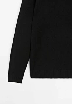 Massimo Dutti V-NECK LONG SLEEVE - Polo Shirt - Black -Massimo Dutti Shop 4f4a609e5e1d48aa91750c84efcbc7e3